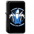 Left Dancing Shark - Oil Windproof Flip Top Black Lighters Briquet Encendedor