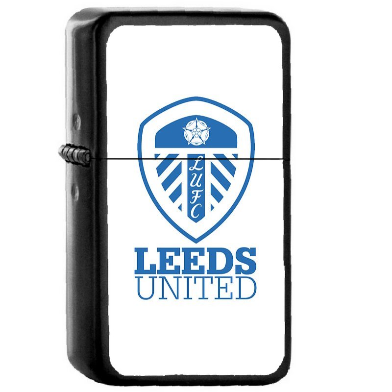 Leeds United - Oil Windproof Flip Top Black Lighters Briquet Encendedor