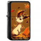 Leafeon - Oil Windproof Flip Top Black Lighters Briquet Encendedor