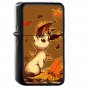 Leafeon - Oil Windproof Flip Top Black Lighters Briquet Encendedor