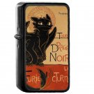 Le Dragon Noir Cat - Oil Windproof Flip Top Black Lighters Briquet Encendedor