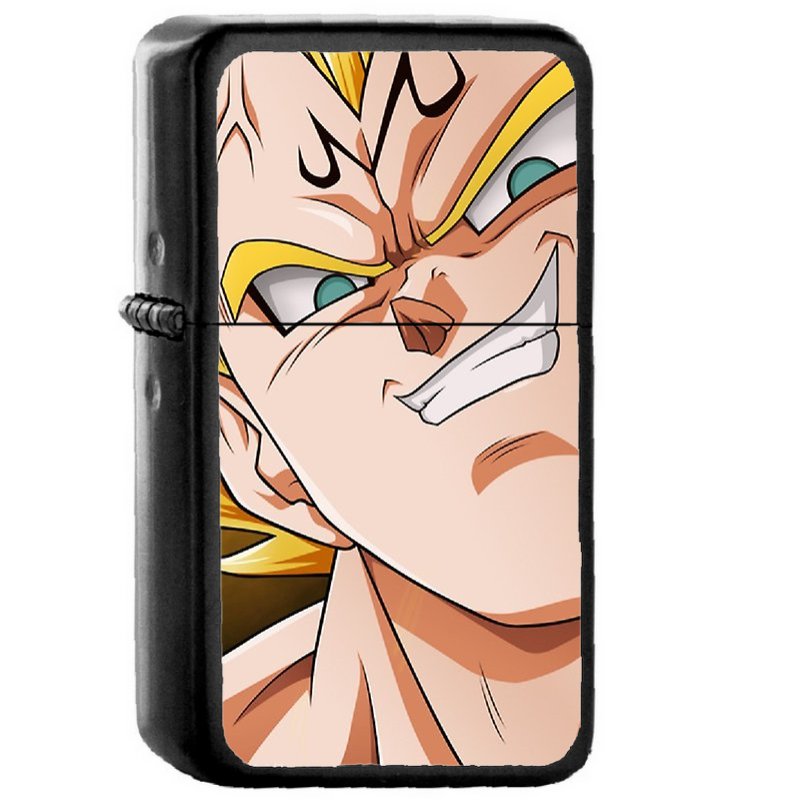 Majin Vegeta - Oil Windproof Flip Top Black Lighters Briquet Encendedor