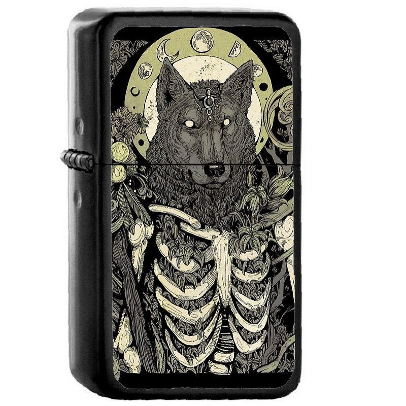 Lycanthropy - Oil Windproof Flip Top Black Lighters Briquet Encendedor