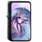 Lunar Unicorn - Oil Windproof Flip Top Black Lighters Briquet Encendedor