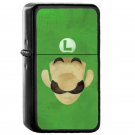 Luigi - Super Mario Nintendo - Oil Windproof Flip Top Black Lighters Briquet Encendedor