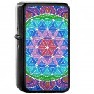 Lotus Flower Of Life - Oil Windproof Flip Top Black Lighters Briquet Encendedor