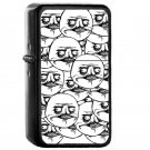 Me Gusta Troll Face Meme - Oil Windproof Flip Top Black Lighters Briquet Encendedor