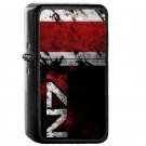 Mass Effect N7 Distressed - Oil Windproof Flip Top Black Lighters Briquet Encendedor