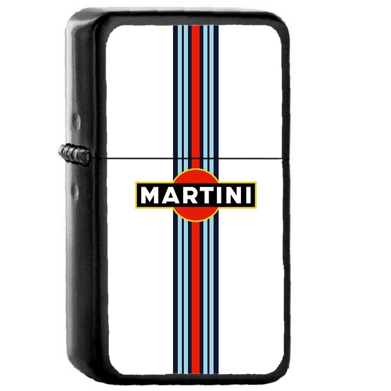 Martini Racing - Oil Windproof Flip Top Black Lighters Briquet Encendedor