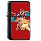 Mario Attack Pokemon - Oil Windproof Flip Top Black Lighters Briquet Encendedor