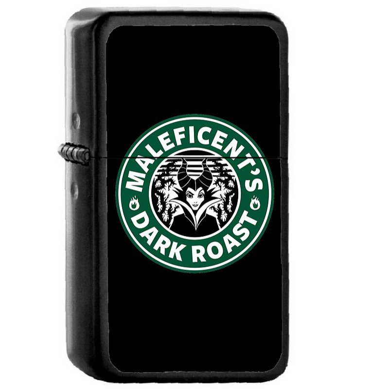 Maleficents Dark Roast - Oil Windproof Flip Top Black Lighters Briquet Encendedor