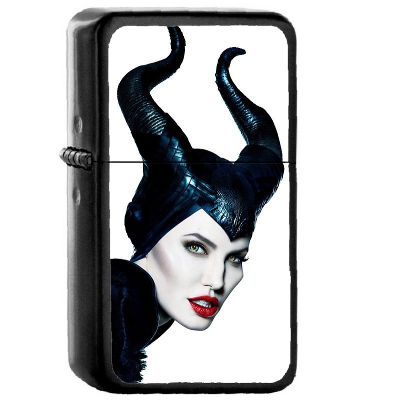 Maleficent White - Oil Windproof Flip Top Black Lighters Briquet Encendedor