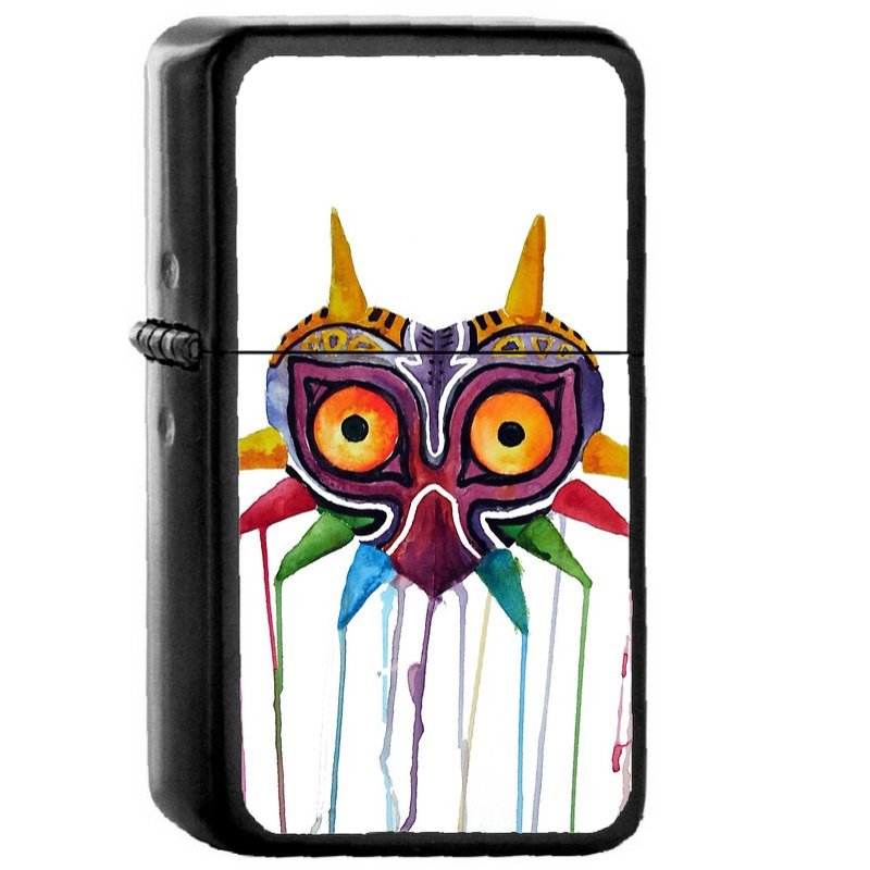 Majoras Mask - Oil Windproof Flip Top Black Lighters Briquet Encendedor