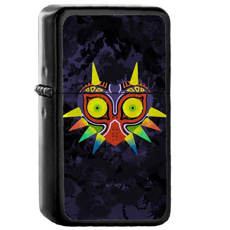Majoras Mask Splatter - Oil Windproof Flip Top Black Lighters Briquet Encendedor