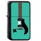 Michaels Green Guitar  - Oil Windproof Flip Top Black Lighters Briquet Encendedor