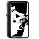 Michael Clifford Guitar Outline - Oil Windproof Flip Top Black Lighters Briquet Encendedor