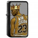 Michael Air Jordan King - Oil Windproof Flip Top Black Lighters Briquet Encendedor