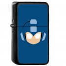 Megaman Head - Oil Windproof Flip Top Black Lighters Briquet Encendedor