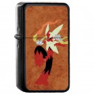 Megablaziken Pokedex Pokemon - Oil Windproof Flip Top Black Lighters Briquet Encendedor