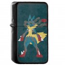Mega Lucario Pokemon Pokedex - Oil Windproof Flip Top Black Lighters Briquet Encendedor