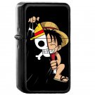 Monkey D Luffy One Piece - Oil Windproof Flip Top Black Lighters Briquet Encendedor
