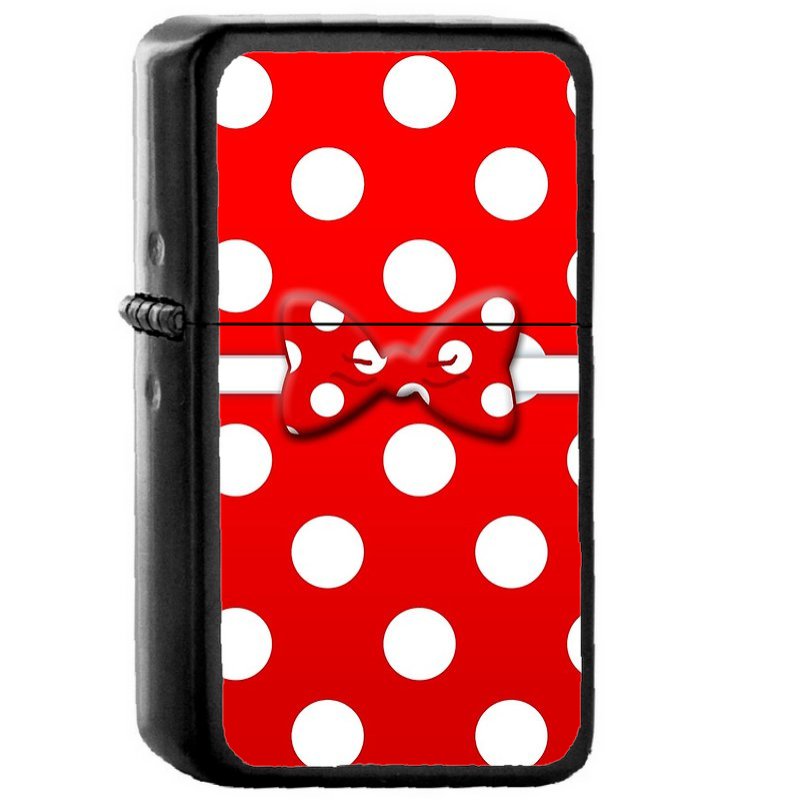 Minnie Mouse Red - Oil Windproof Flip Top Black Lighters Briquet Encendedor