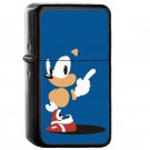 Minimal Hedgehog - Oil Windproof Flip Top Black Lighters Briquet Encendedor