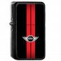 Mini Cooper Stripes Black And Red - Oil Windproof Flip Top Black Lighters Briquet Encendedor