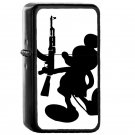 Mickey Mouse And The Ak 47 CS GO - Oil Windproof Flip Top Black Lighters Briquet Encendedor