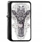 Giraffe - Oil Windproof Flip Top Black Lighters Briquet Encendedor E