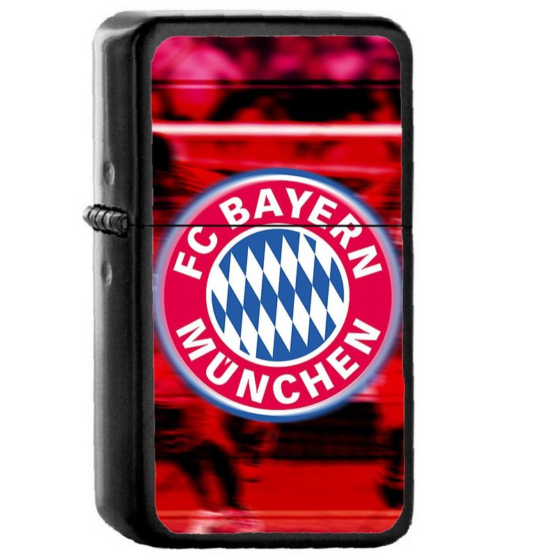 Fc Bayern Munich - Oil Windproof Flip Top Black Lighters Briquet Encendedor E2