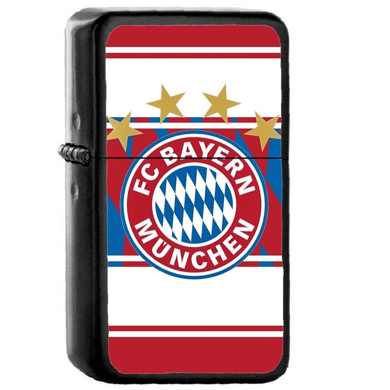 Fc Bayern Munich - Oil Windproof Flip Top Black Lighters Briquet Encendedor E3