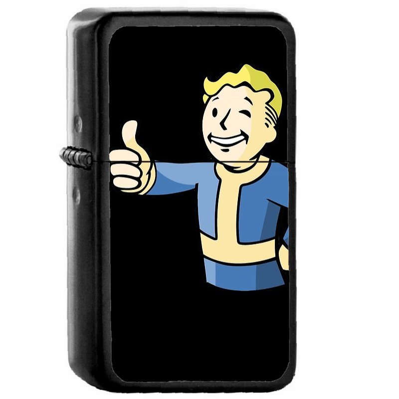 Fallout 4 - Oil Windproof Flip Top Black Lighters Briquet Encendedor E2