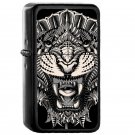 Eye Of The Tiger Animal - Oil Windproof Flip Top Black Lighters Briquet Encendedor E