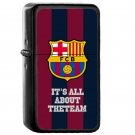 Fc Barcelona Cover - Oil Windproof Flip Top Black Lighters Briquet Encendedor E