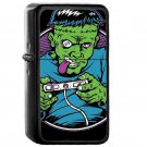 Franken Gamer Frankenstein - Oil Windproof Flip Top Black Lighters Briquet Encendedor E