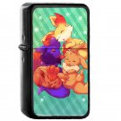 Fox Pokemon - Oil Windproof Flip Top Black Lighters Briquet Encendedor E