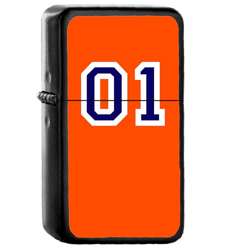 General Lee - Oil Windproof Flip Top Black Lighters Briquet Encendedor E