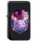 Gem Guardians - Oil Windproof Flip Top Black Lighters Briquet Encendedor E