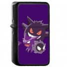 Gastly Evol Pokemon - Oil Windproof Flip Top Black Lighters Briquet Encendedor E
