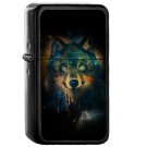 Galaxy Wolf - Oil Windproof Flip Top Black Lighters Briquet Encendedor E