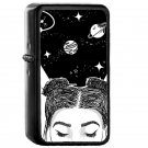 Galaxy Space Girl - Oil Windproof Flip Top Black Lighters Briquet Encendedor E