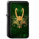 Frostiron Logo - Oil Windproof Flip Top Black Lighters Briquet Encendedor E