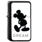Dream White Mickey Mouse - Oil Windproof Flip Top Black Lighters Briquet Encendedor EE