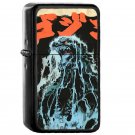 Godzilla Rising - Oil Windproof Flip Top Black Lighters Briquet Encendedor E