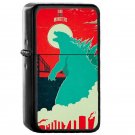 Godzilla All Hail The King - Oil Windproof Flip Top Black Lighters Briquet Encendedor E