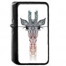 Giraffe - Oil Windproof Flip Top Black Lighters Briquet Encendedor E
