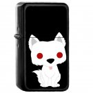 Ghost Puppy - Oil Windproof Flip Top Black Lighters Briquet Encendedor E