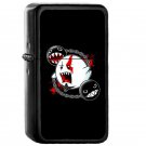 Ghost Of Sparta - Oil Windproof Flip Top Black Lighters Briquet Encendedor E