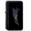 Blue Space Giraffe - Oil Windproof Flip Top Black Lighters Briquet Encendedor EE